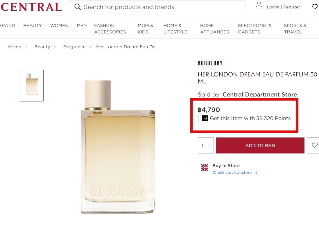 Burberry Her London Dream EDP 50ml. น้ำหอมของแท้