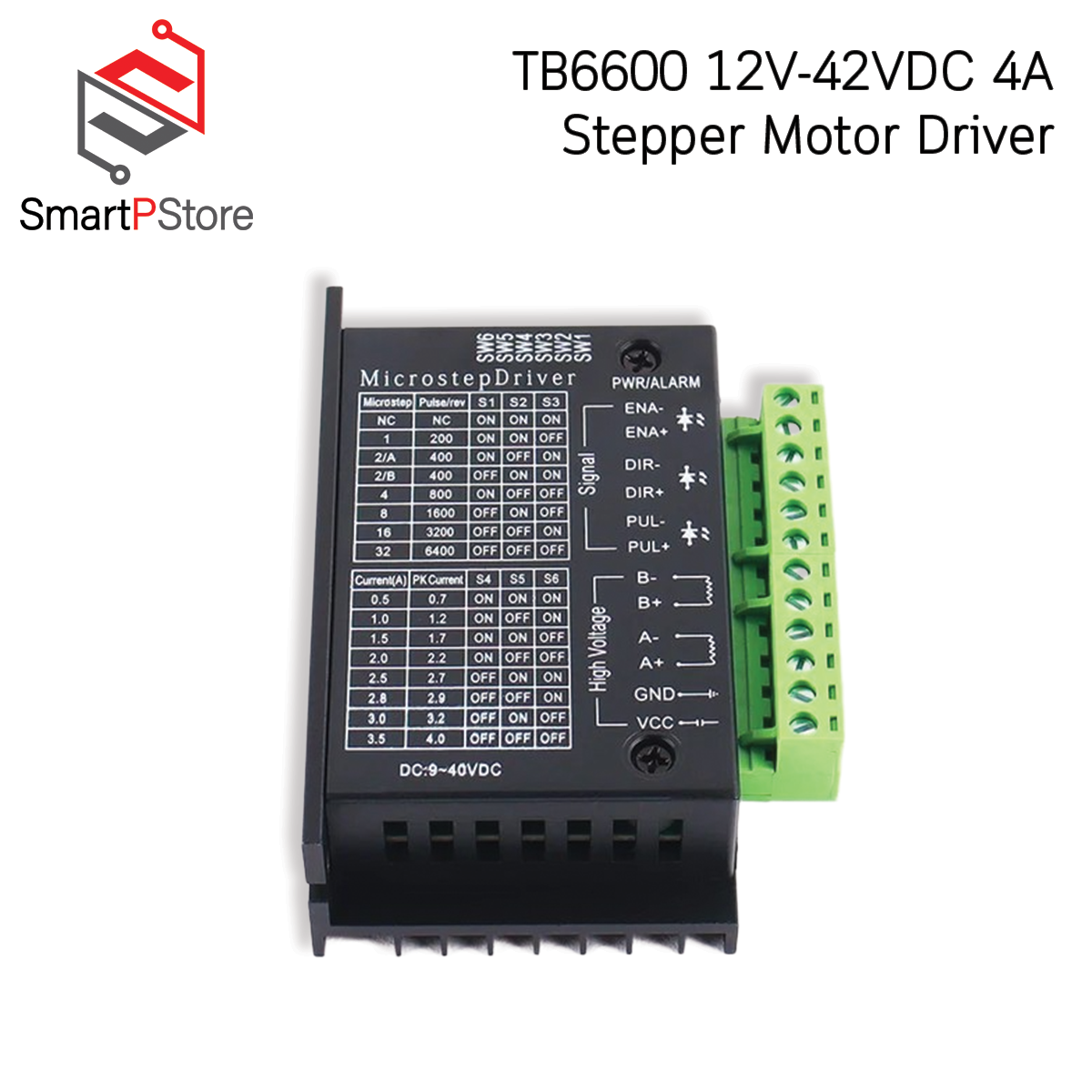 TB6600 โมดูลขับ สเต็ปปิ้งมอเตอร์ stepper motor driver 12V-42VDC 4A