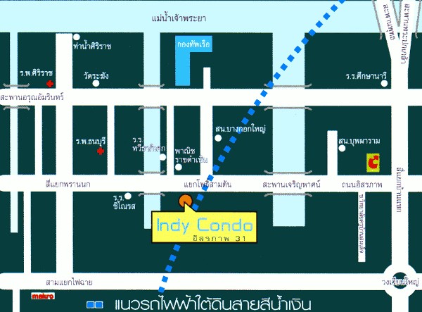 ขายและเช่า คอนโด ย่าน อิสรภาพ วงเวียนใหญ่ ท่าพระ พรานนก ตากสิน เจริญนคร : อินดี้ อิสรภาพ 31 : 29.75 ตารางเมตร