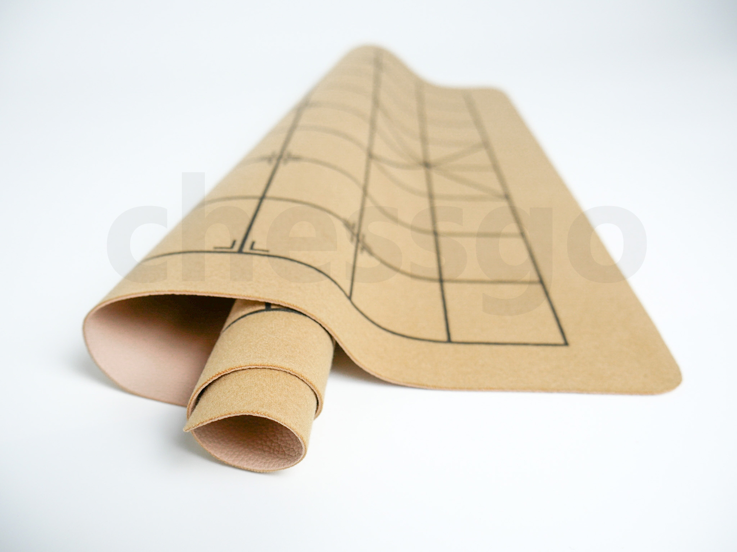 ชุดหมากรุกจีน(กระดานหนัง+ตัวไม้บีช)