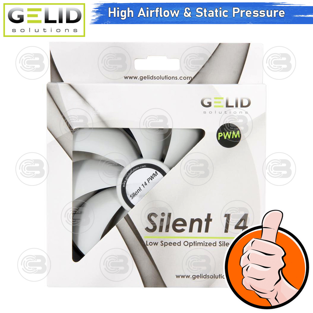 [CoolBlasterThai] GELID Silent 14 PWM PC Fan Case size 140 mm. ประกัน 3 ปี (FN-PX14-12)