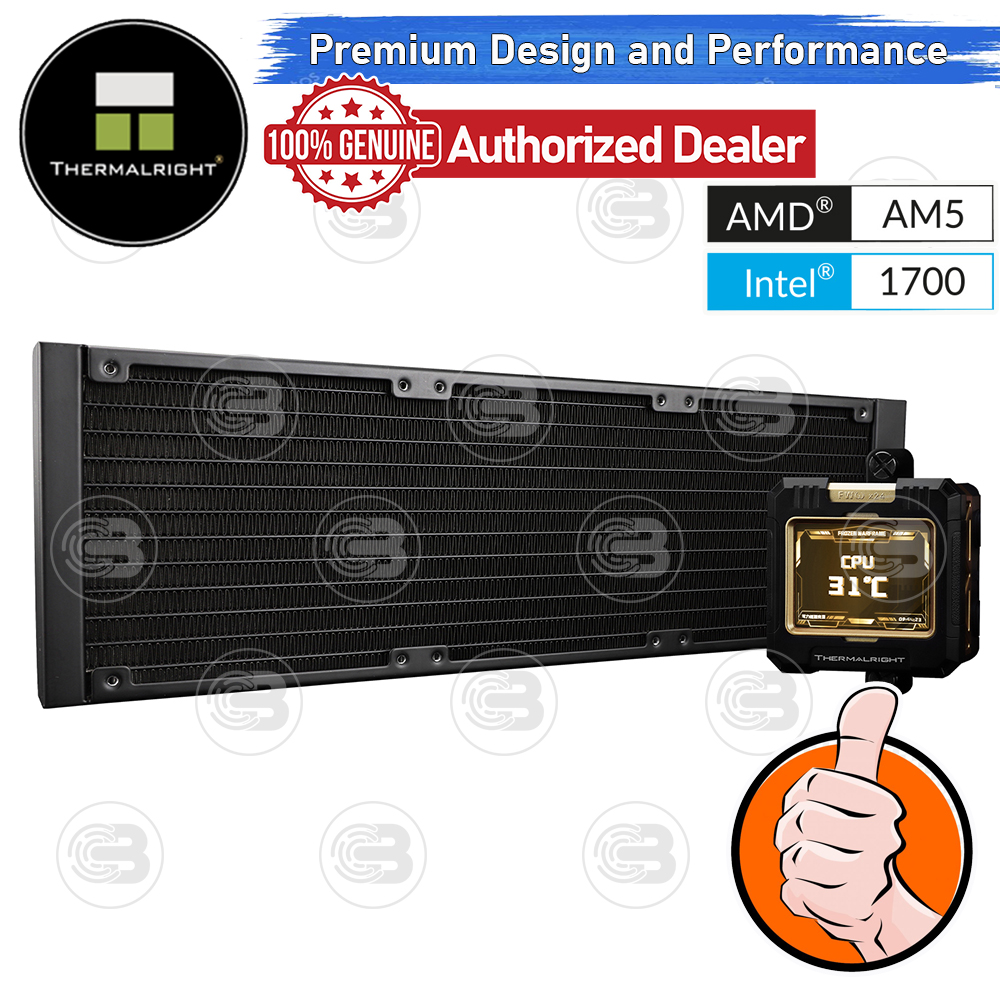 [CoolBlasterThai] Thermalright FROZEN WARFRAME X 360 BLACK (FANLESS) AIO Liquid CPU Cooler (AM5/LGA1851 Ready) ประกัน 5 ปี