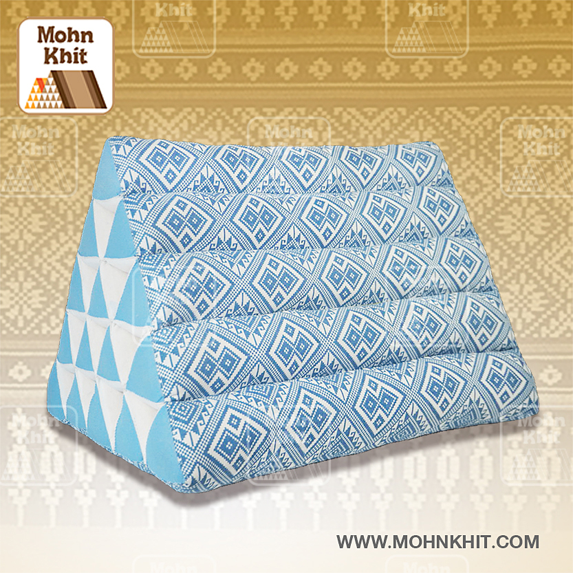 หมอนสามเหลี่ยม15ช่องเดี่ยวงานดีไซด์ 55cmx38cmx40cm// Thai Tri-angle Cotton kapok 100%Traditional Floor Cushions .
