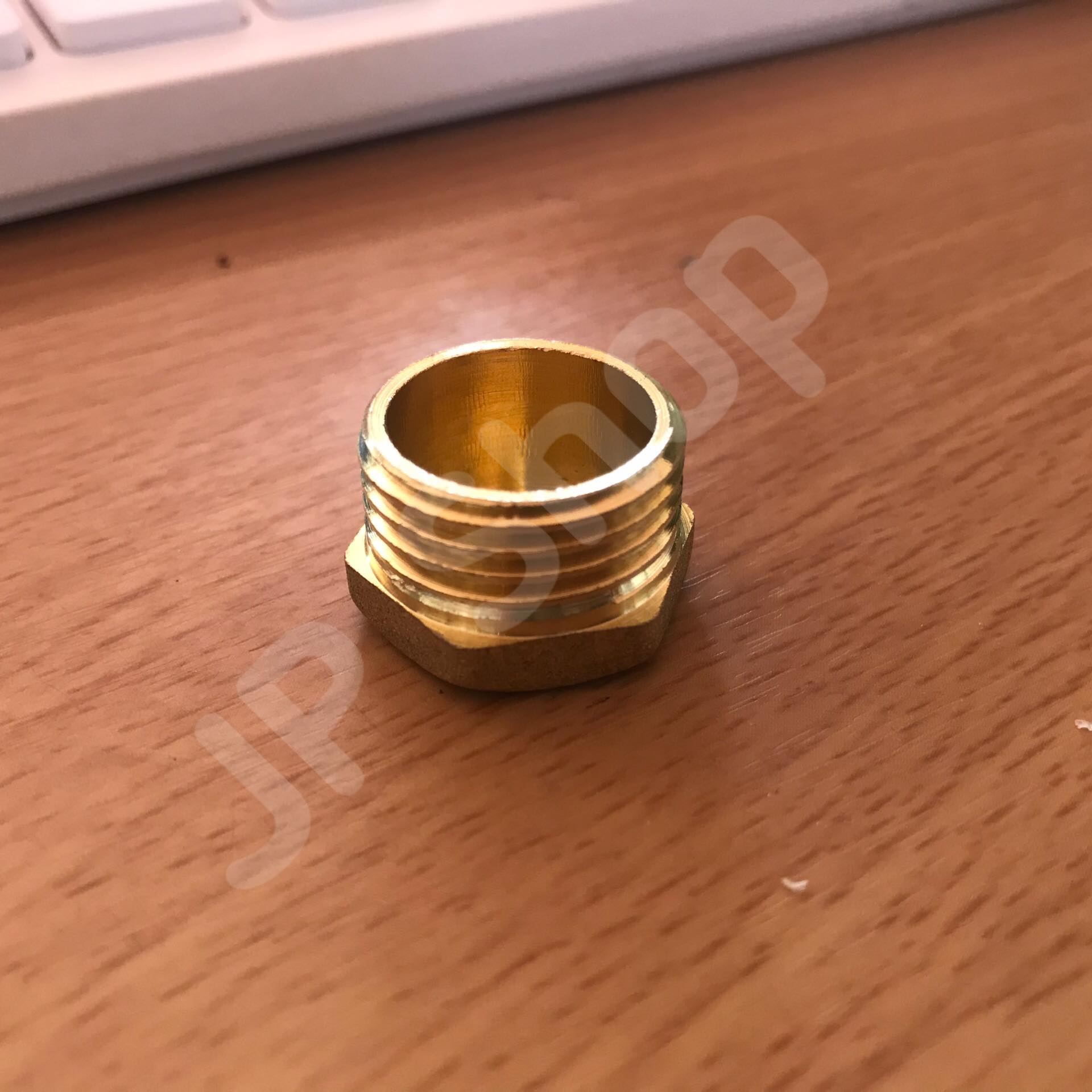 ฝาปิดทองเหลือง ขนาด 4 หุน เกลียวนอก ฝาปิด ทองเหลือง 4 หุน #0854