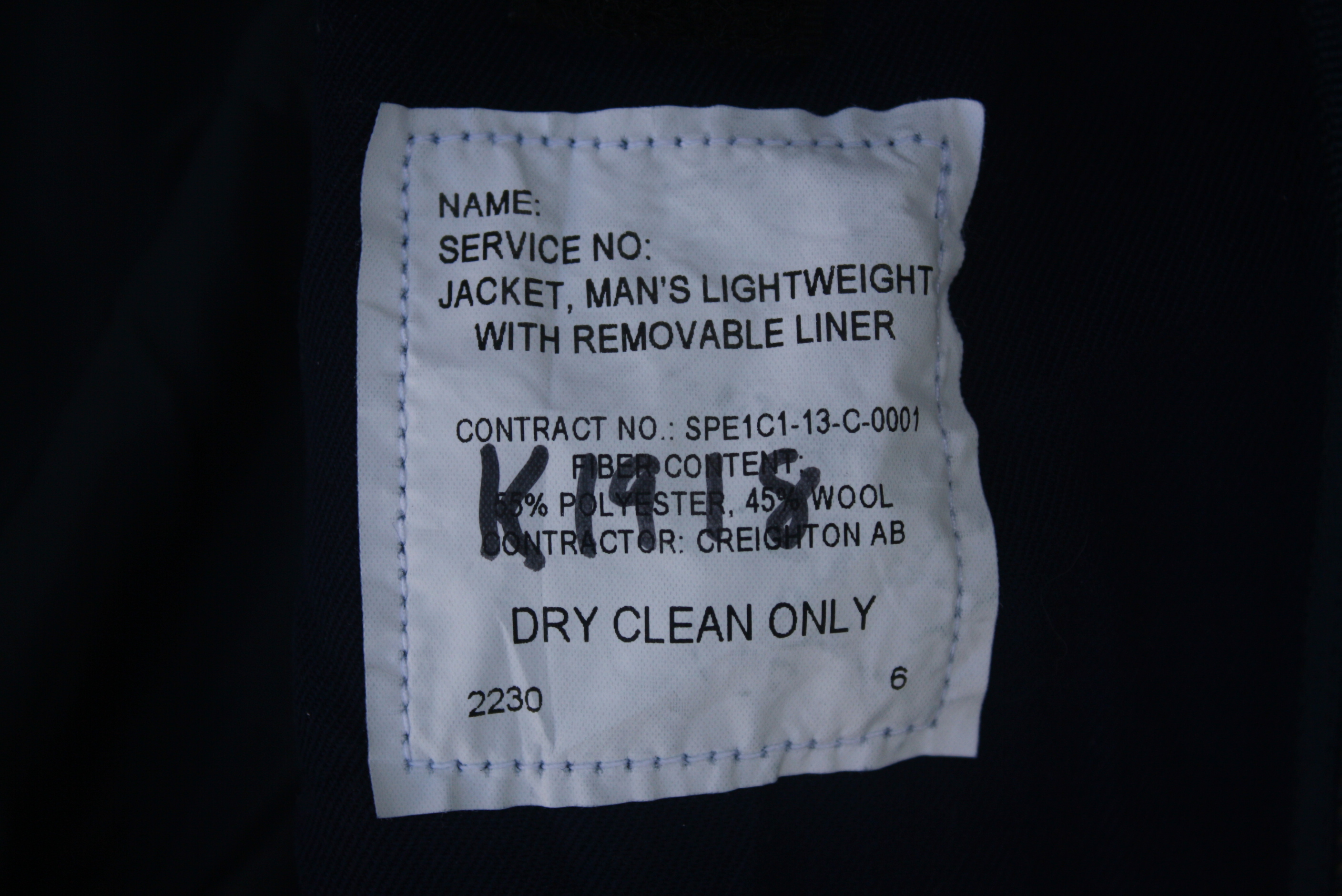 เสื้อทหารอากาศ กองทัพสหรัฐ JACKET, MAN'S LIGHTWEIGHT