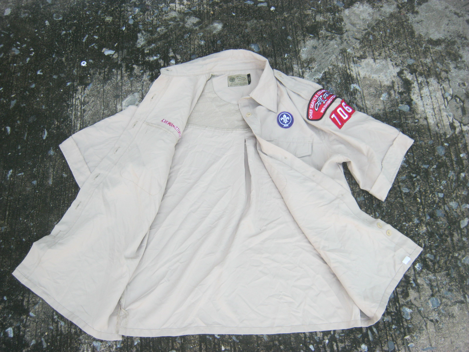 เสื้อลูกเสือสหรัฐ ผ้าแห้งเร็ว M