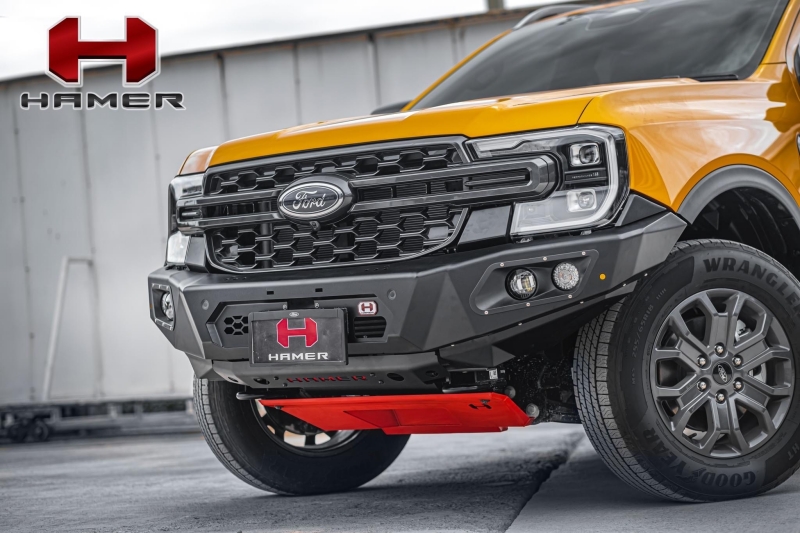 กันชนหน้า กันชนเหล็ก Next Gen Ranger 2022 ฟอร์ดเรนเจอร์ รุ่น HAMER KING SERIES FRONT BULL BAR