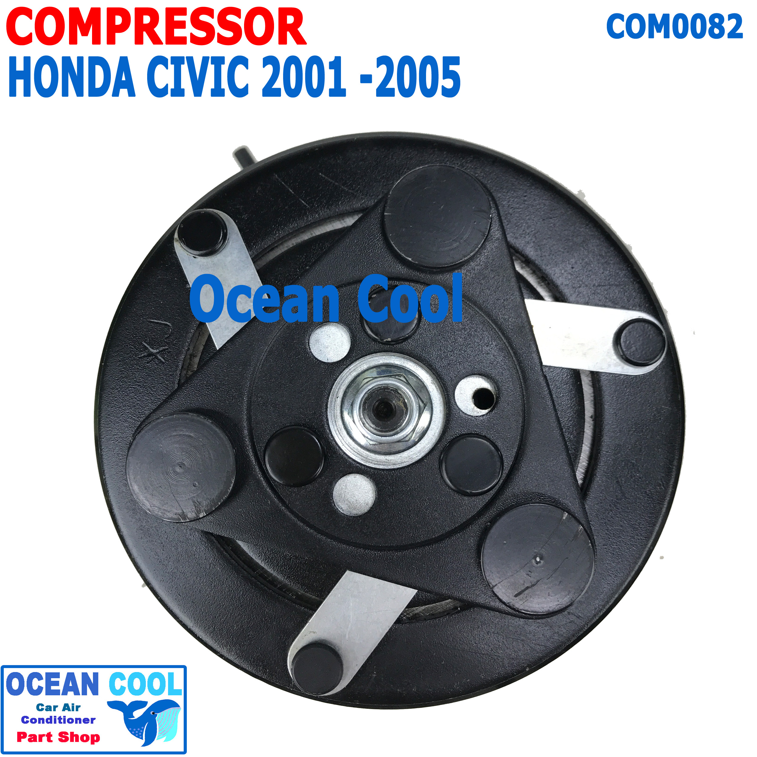 คอมเพลสเซอร์ ฮอนด้า ซีวิค 2001 - 2006 ไดเมนชั่น COM0082 Compressor For HONDA CIVIC VII 1.4L 16V คอมแอร์ คอม คอมเพสเซอร์ ซีวิก SANDEN TRSA09 2002 2003 2004 2005