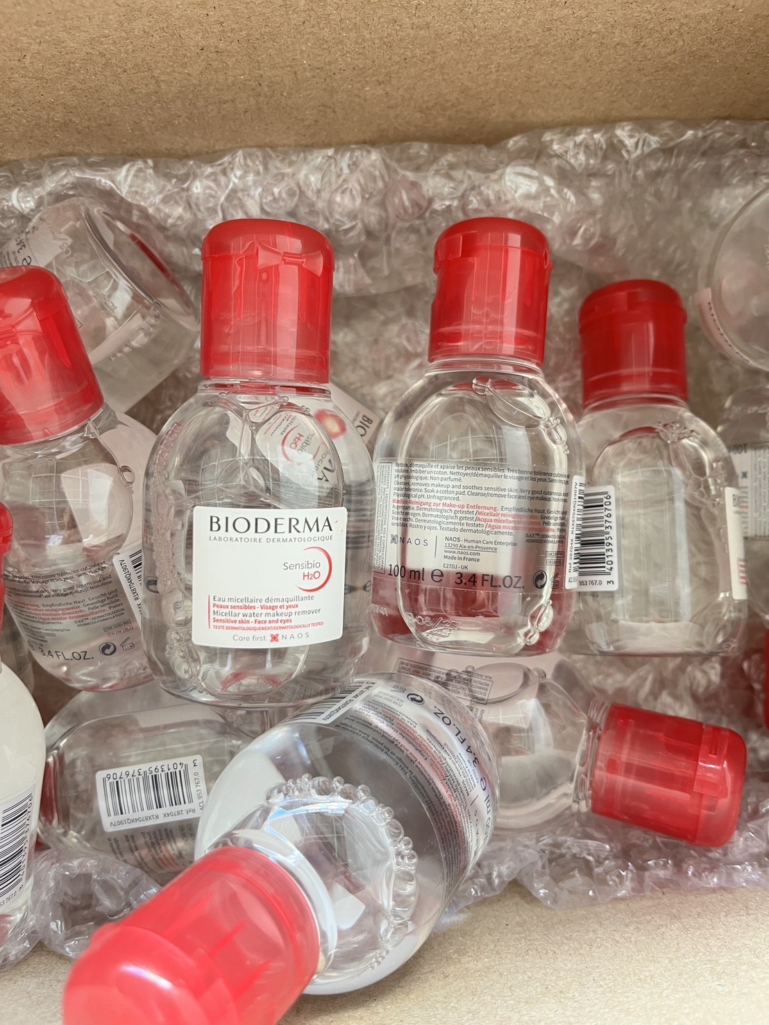 (1ขวด) Bioderma Sensibio H2O 100ml คลีนซิ่งไมเซลลาร์ สูตรฝาสีชมพู สำหรับผิวแพ้ง่าย