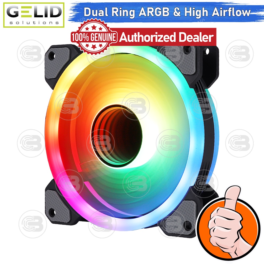 [CoolBlasterThai] GELID STELLA Infinity High Performance 120mm Infinite Mirror Dual Ring A-RGB Fan Case ประกัน 3 ปี (FN-STELLA-03)