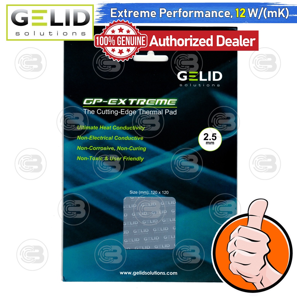 [CoolBlasterThai] GELID GP-EXTREME Thermal Pad 120x120x2.5 mm./12.0 W/mK (TP-GP01-S-F)