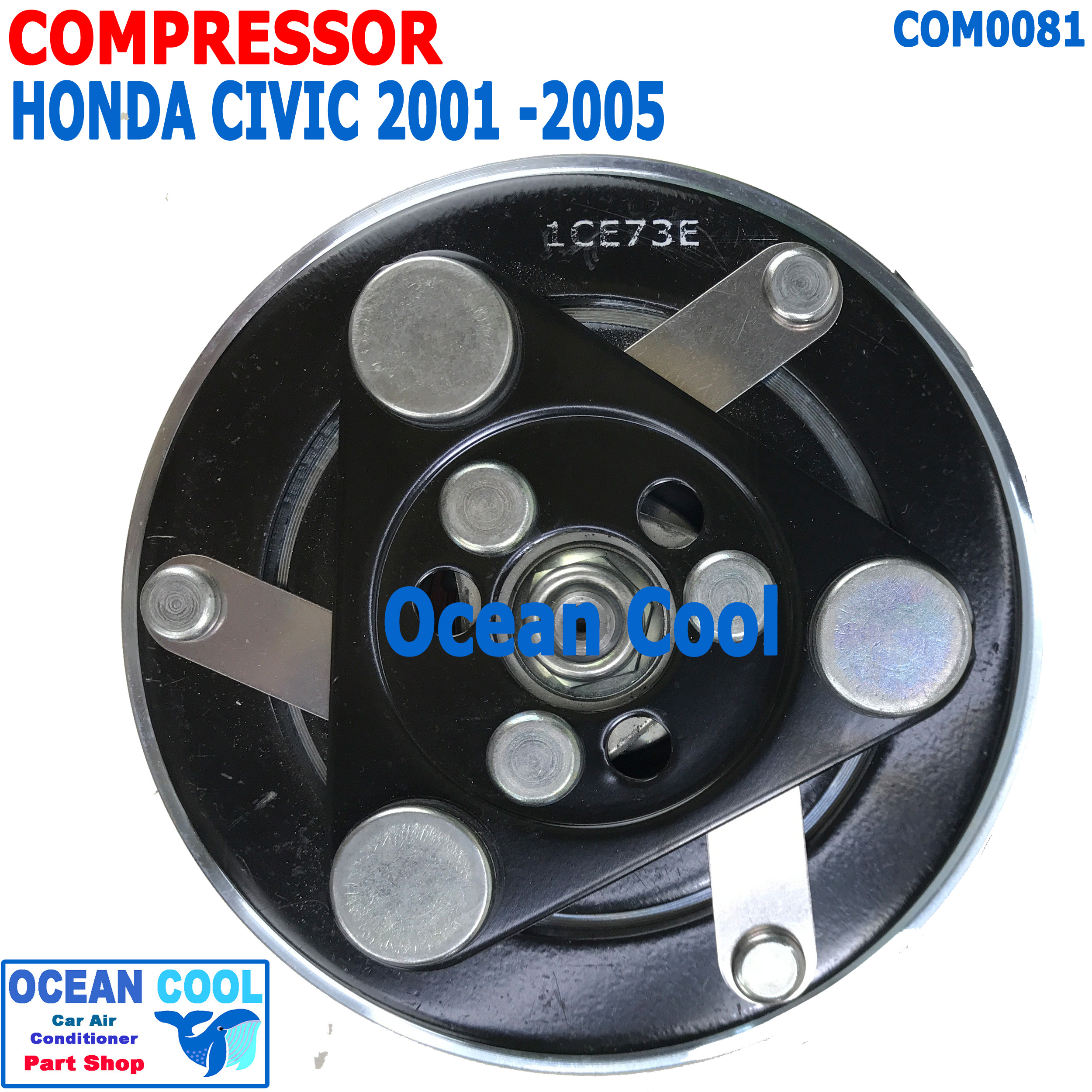 คอมเพลสเซอร์ ฮอนด้า ซีวิค 2001 - 2006 COM0081 Compressor For HONDA CIVIC VII 1.4L 16V คอมแอร์ คอม คอมเพสเซอร์ ซีวิก TRSA09 2002 2003 2004 2005