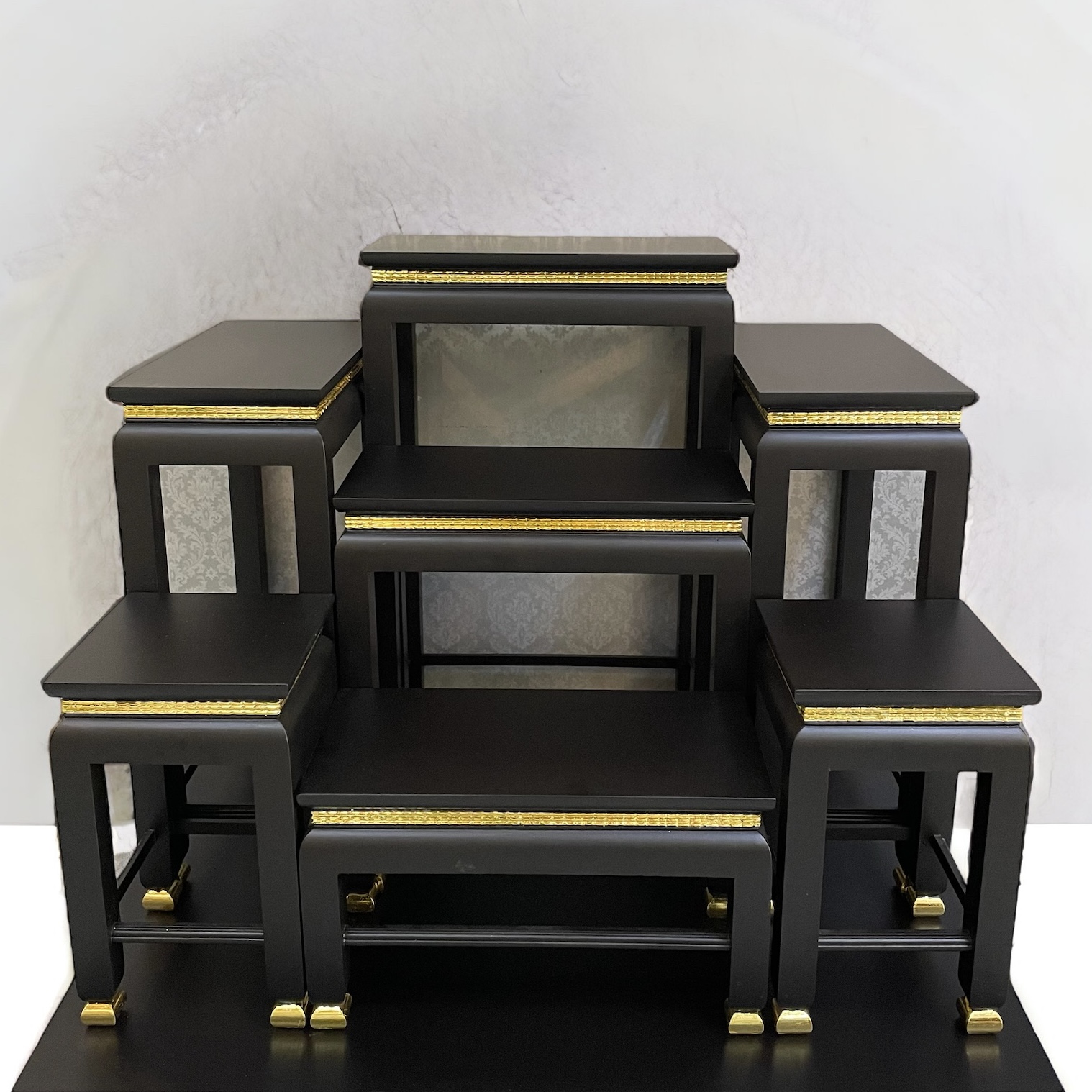 โต๊ะหมู่ 7 หน้า 8 พิกุลโอ๊ค ขาตุ่ม