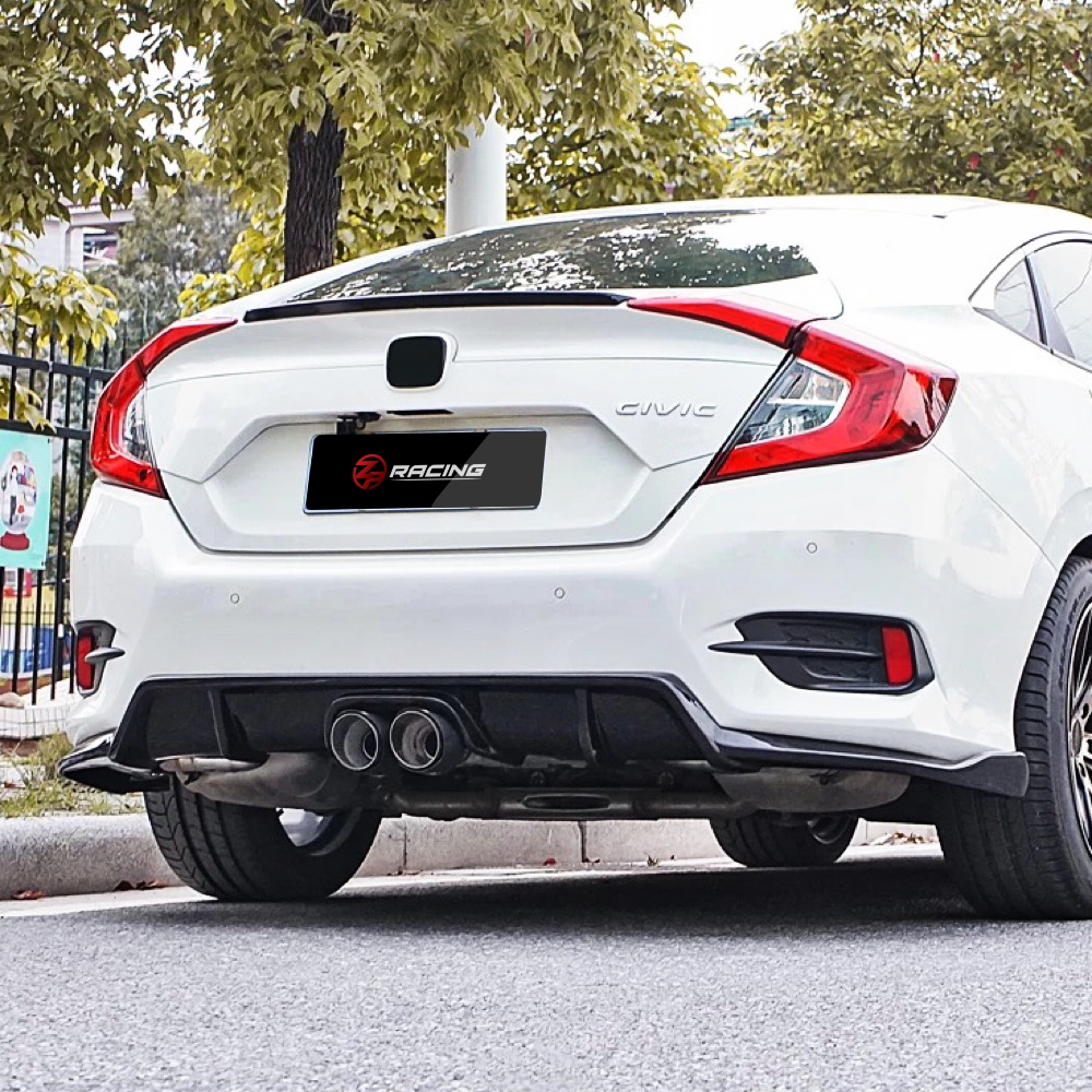 ชุดลิ้นหลัง Diffuser พร้อมท่อคู่ CIVIC FC V.5 สำหรับปี 2016-2022