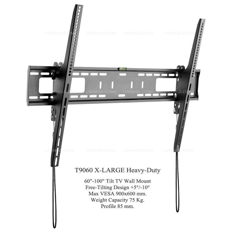 ENIX T9060 ขาแขวนทีวี X-Large 60" 100" Heavy-duty, Tool-less Tilt TV Wall Mount, Max VESA 900x600 mm., Weight Capacity 75 Kg.