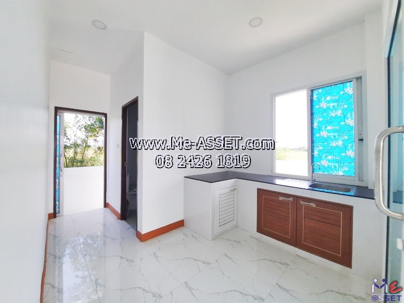 ขายบ้านเดี่ยวสไตล์นอร์ดิก ย่าน เลียบคลองชลประทาน ทุ่งบัว กำแพงแสน นครปฐม : ใกล้มหาวิทยาลัยเกษตรศาสตร์ กำแพงแสน : 1 ชั้น 54.4 ตร.วา