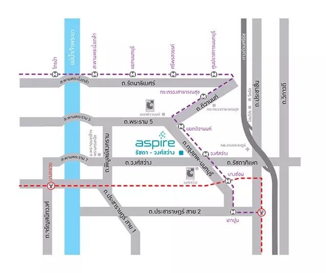 ขายและเช่า คอนโด ใกล้รถไฟฟ้า ย่าน วงศ์สว่าง บางซื่อ บางซ่อน : แอสปาย รัชดา-วงศ์สว่าง : 26.12 ตารางเมตร