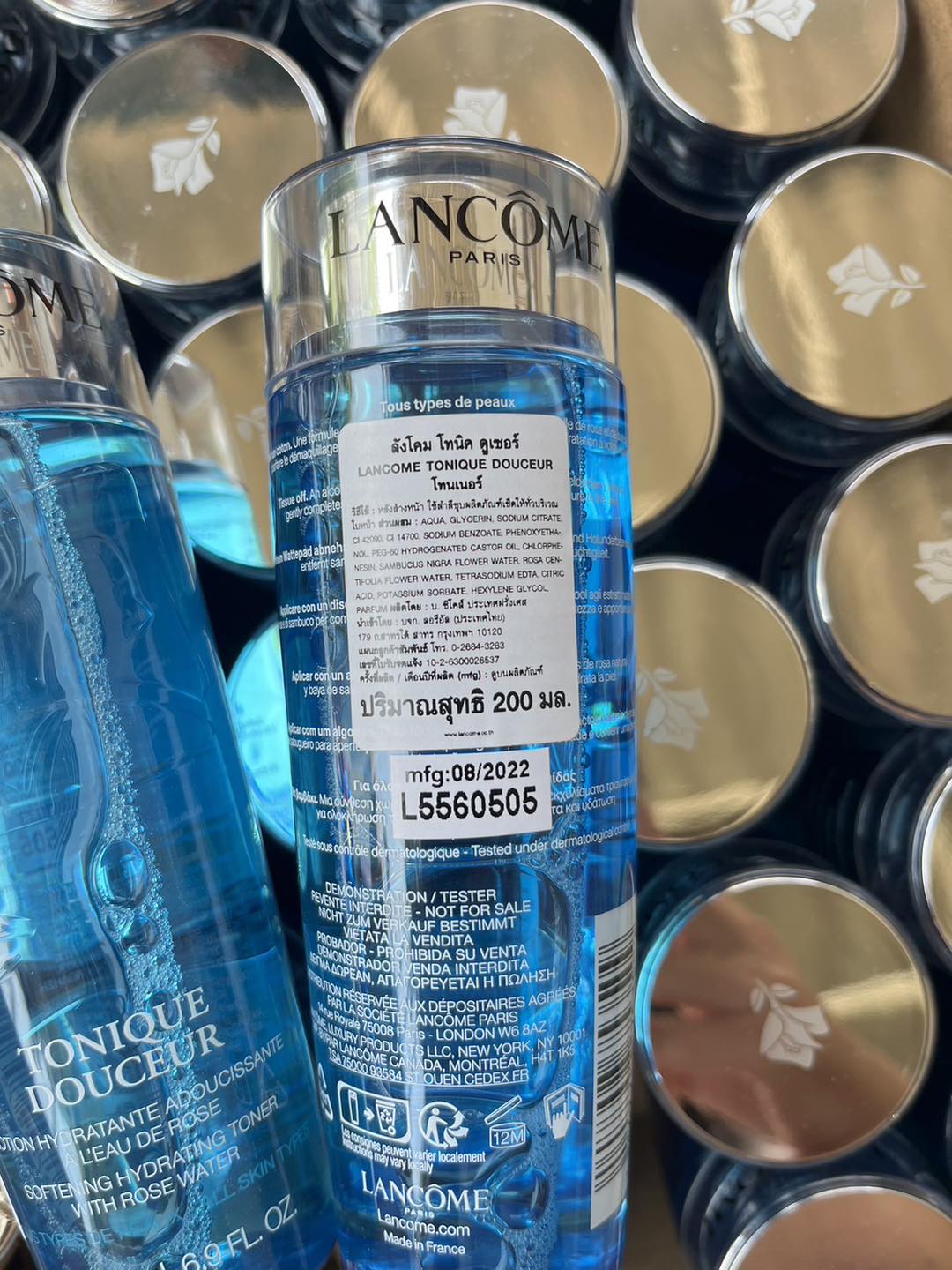 Lancome Tonique Douceur Softening Hydrating Toner With Rose Water 200ml. โทนเนอร์ สำหรับผิวธรรมดา -ผิวผสม