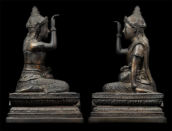 นางกวักมหาลาภ ขนาดบูชา หน้าตัก 5 นิ้ว เนื้อทองเหลือง