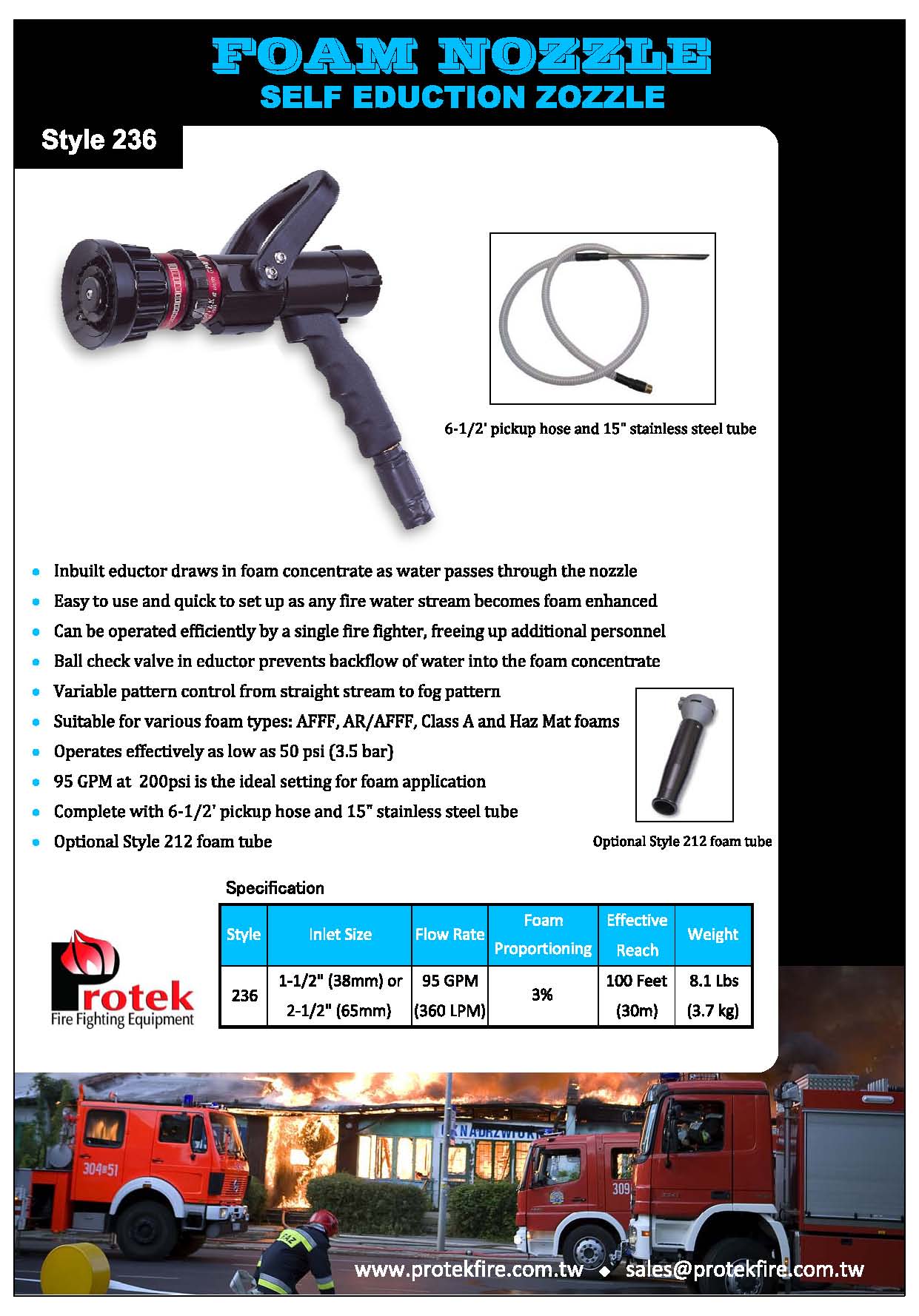 หัวฉีดโฟม Protek 236