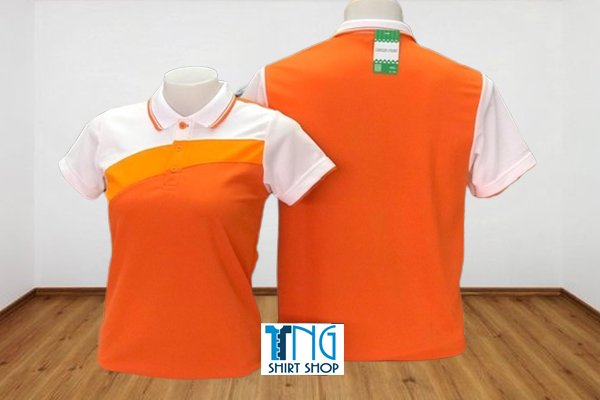 PLC POLO Premium Micro Plus เสื้อโปโล เสื้อคอปกตัดต่อ สีส้ม