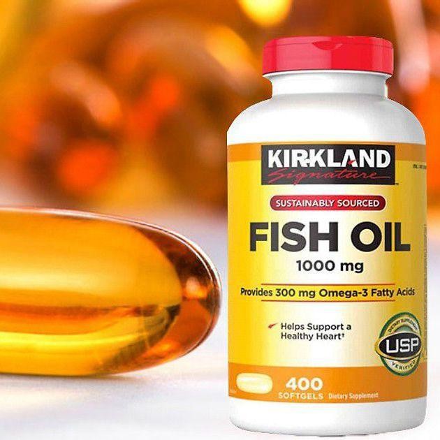 Kirkland Signature Fish Oil 1000mg. (400Softgels) น้ำมันปลา เคิร์กแลนด์