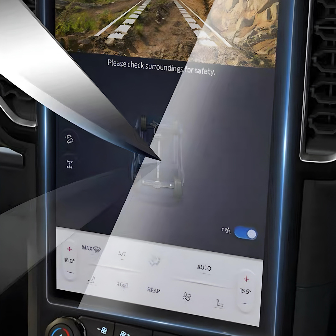 ฟิล์มกันรอยหน้าจอเครื่องเสียง-วิทยุ ฟอร์ด Next Gen Ranger แบบ Tempered Glass