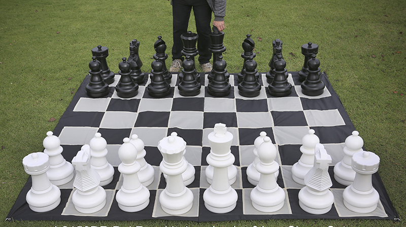 25" Giant Chess Set with Nylon Board ชุดหมากรุกยักษ์25นิ้ว+กระดานผ้าไนลอน