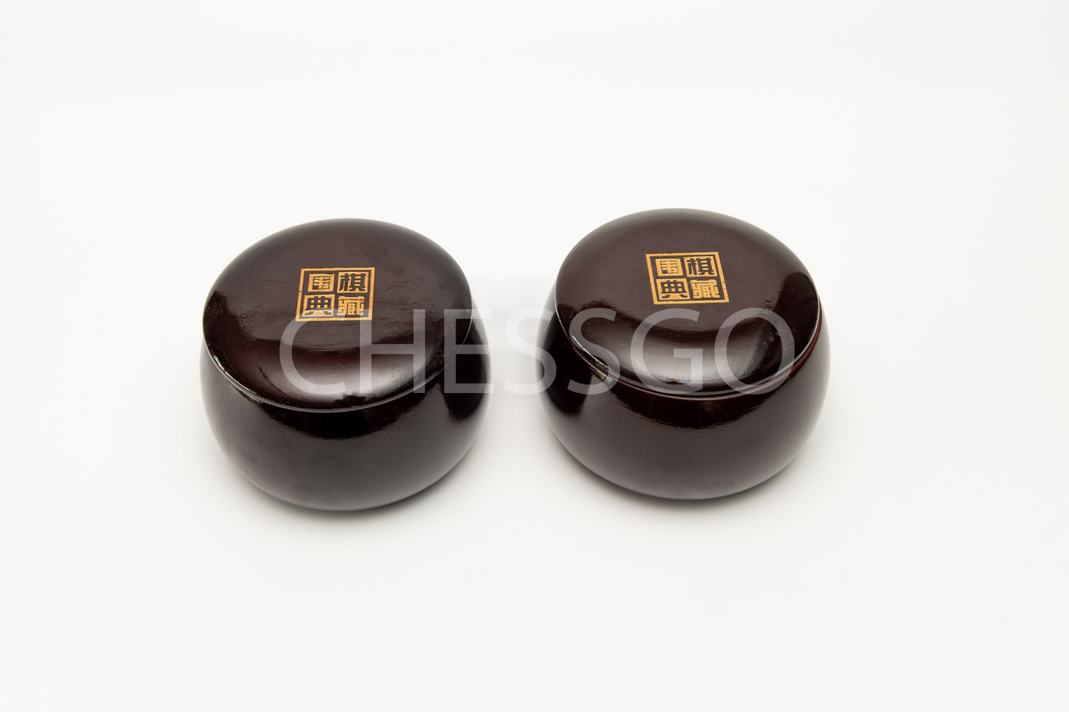 ชุดหมากล้อมไม้(กระดานสีไม้จันทร์แดง/เม็ดนูน2ด้าน/โถไม้)