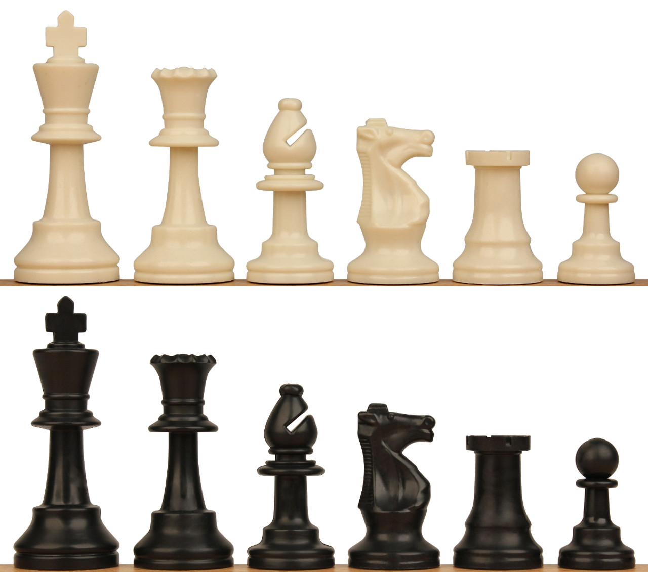 3 3/4'' Standard Club Triple Weighted Plastic Chess Pieces ตัวหมากรุกสากลมาตรฐาน