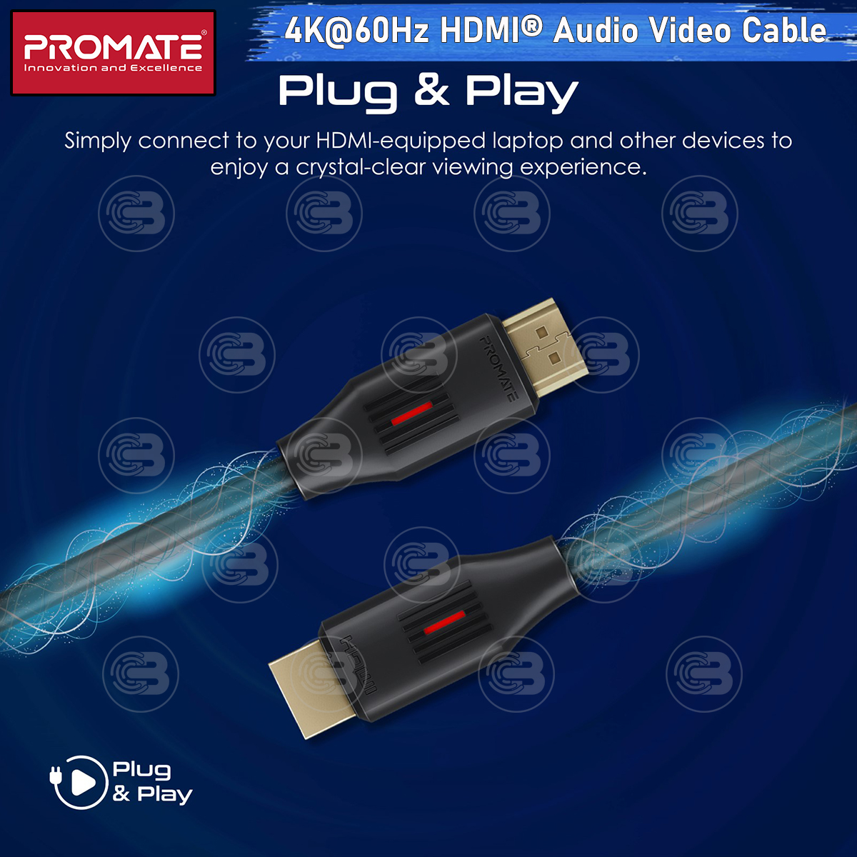 [CoolBlasterThai] PROMATE HDMI To HDMI 4K@60Hz 3.0M (PROLINK4K60-300) (2Y Warranty)