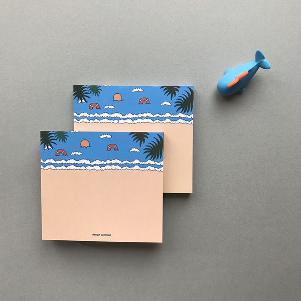 Memo Wang Illustrated Memo Pad - Beach สำเนา