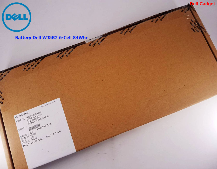 Battery Dell Precision 15 รุ่น 3510, 6-Cell, 84Wh, แบตเตอรี่ Dell WJ5R2 ของแท้รับประกันศูนย์ Dell Thailand On-site Service