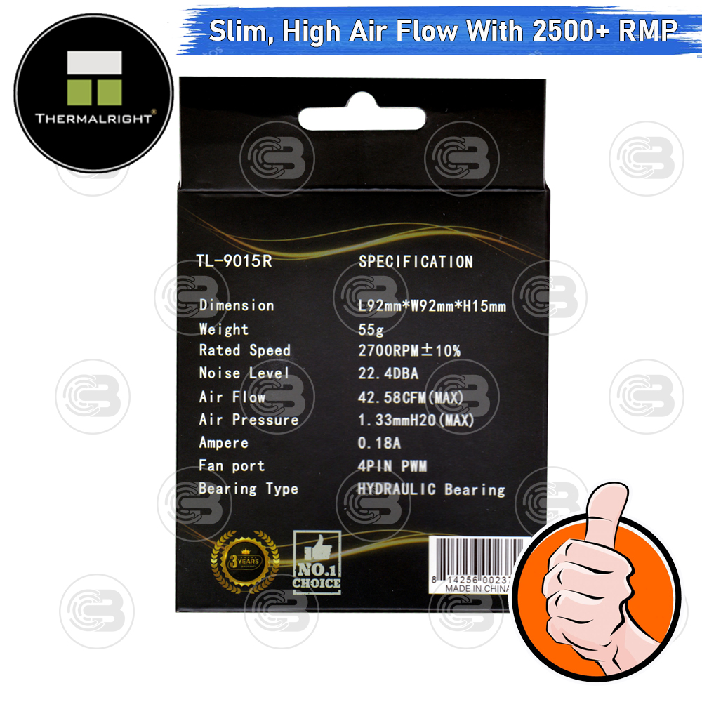 [CoolBlasterThai] Thermalright TL-9015R Slim Fan Case 2500+ RMP (size 92 mm.) ประกัน 3 ปี