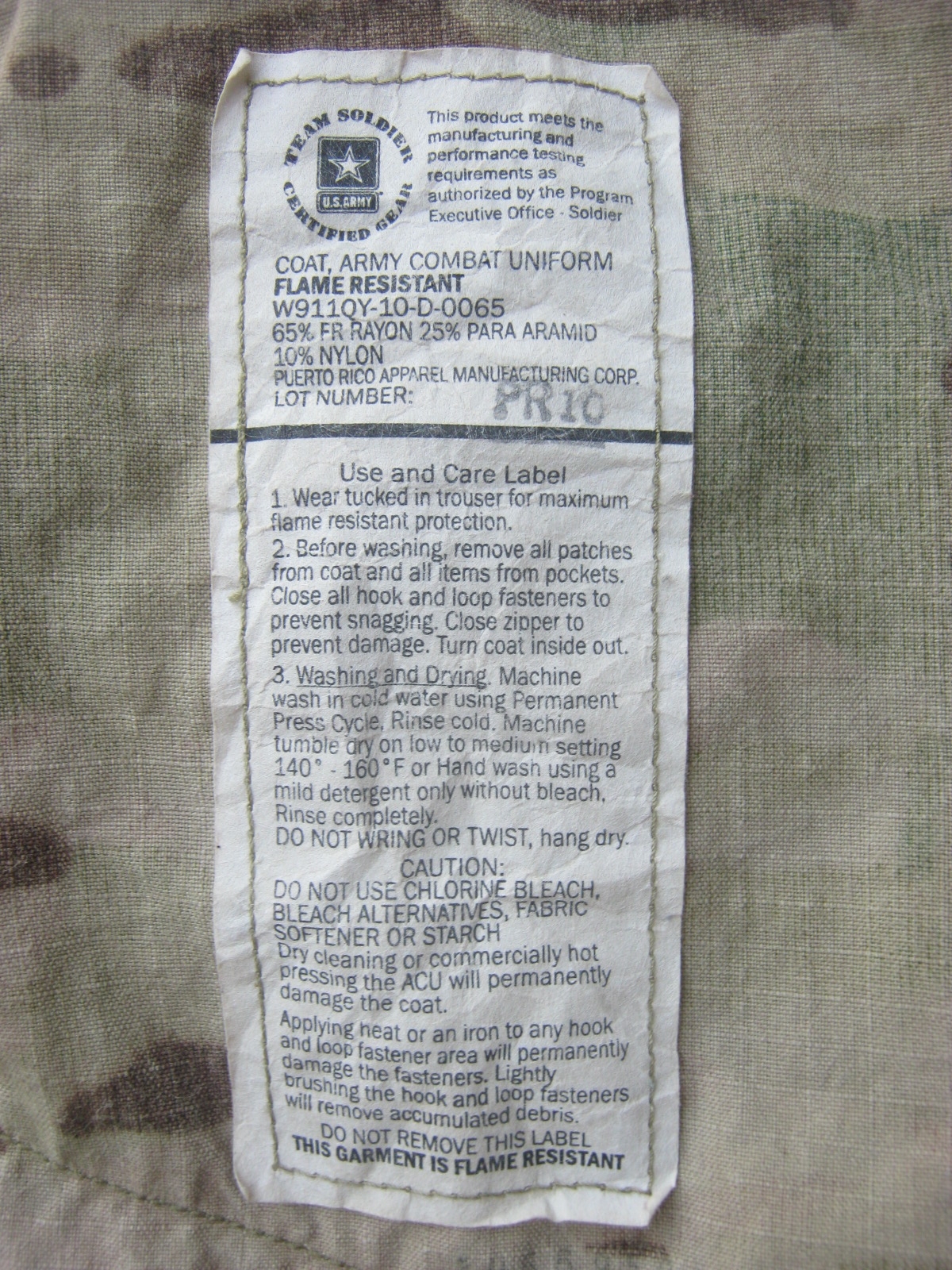 เสื้อทหารสหรัฐลาย มัลติแคม