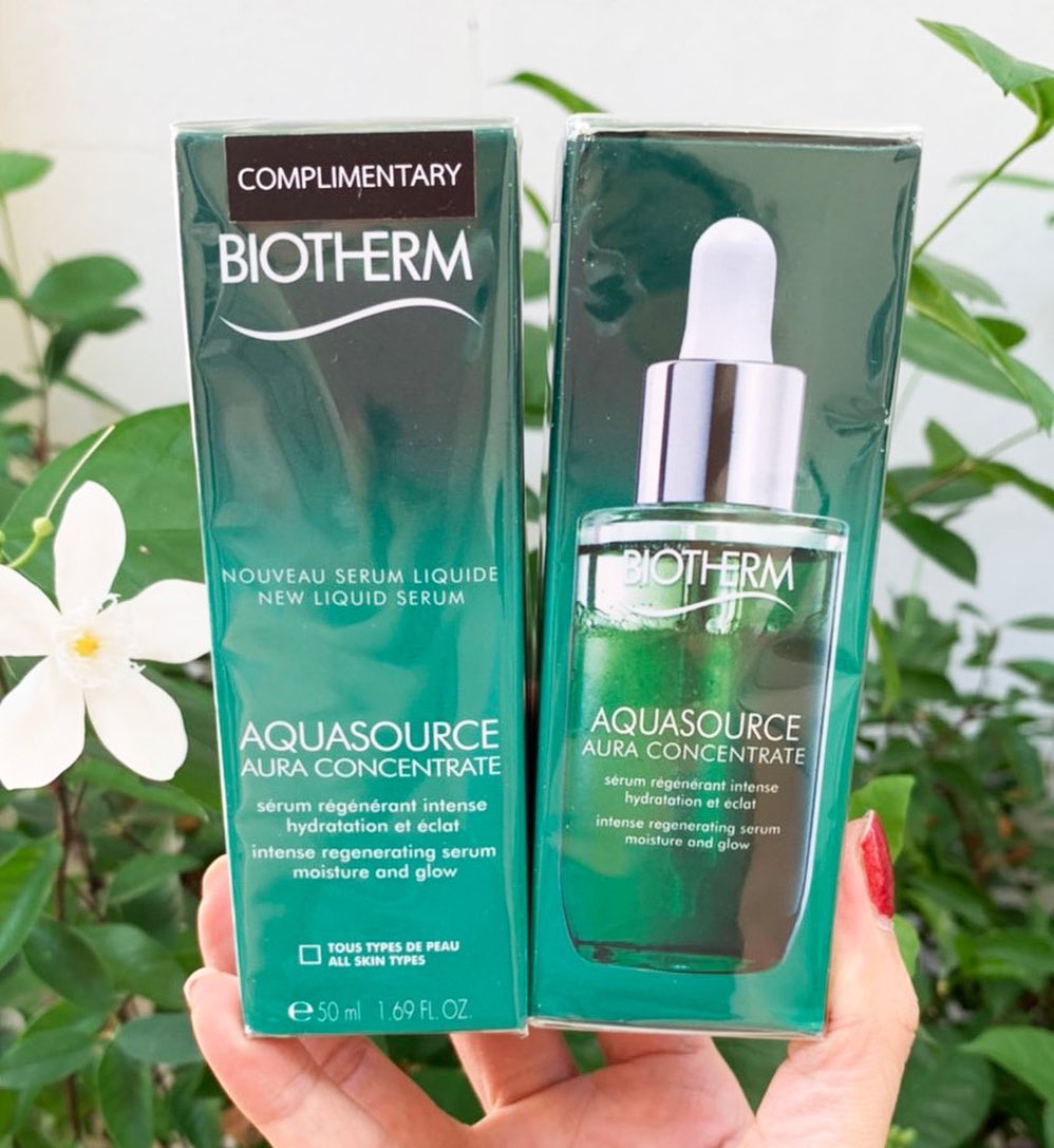 Biotherm Aquasource Aura Concentrate 50ml. เซรั่มสูตรใหม่ เนื้อสัมผัสแบบ Bi-phase
