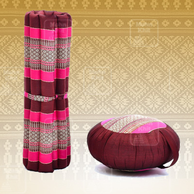 Set หมอนกลมเสื่อระนาดโยคะ//Dimension round Zafu seat pillow Mattress 69 x 78 x 4.5 cm