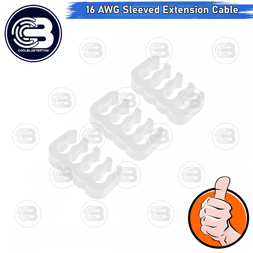 [CoolBlasterThai] 8-Pin (4+4) CPU 16 AWG SLEEVED EXTENSION CABLE WHITE