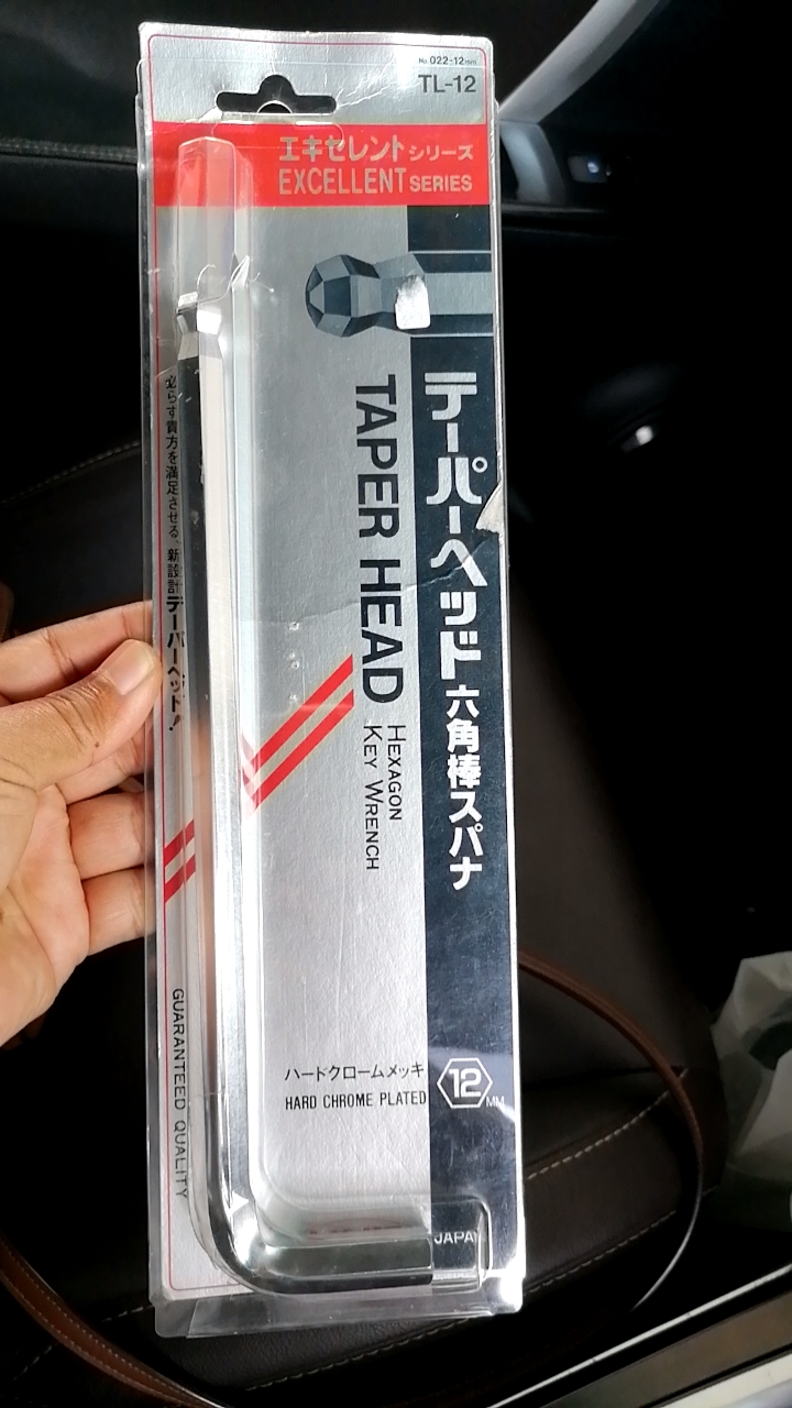 Hexagon Key Wrench ball white 12mm Japan