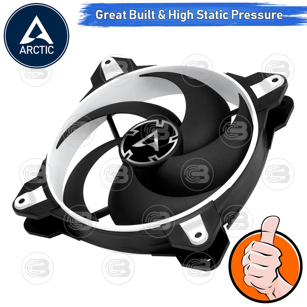 [CoolBlasterThai] ARCTIC BioniX P140 Black-White Pressure-optimised with PWM PST(size 140 mm.) PC Fan Case ประกัน 10 ปี