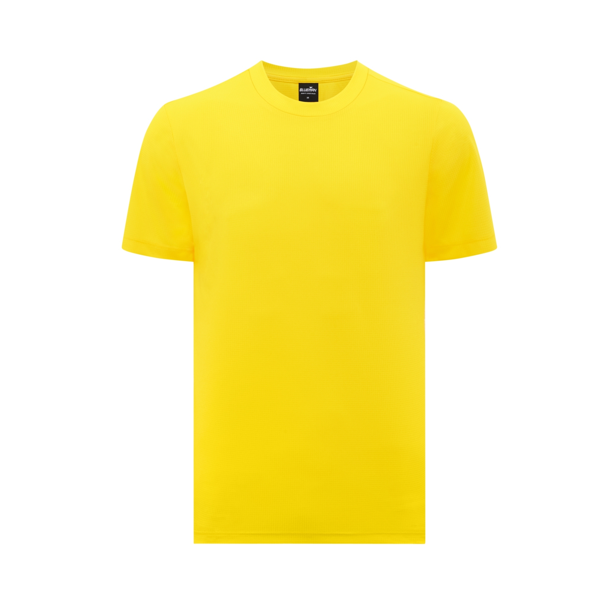 BM008 SPORT COLLECTION เสื้อยืดคอกลม ทอลายผ้าในตัว สีเหลือง สำเนา