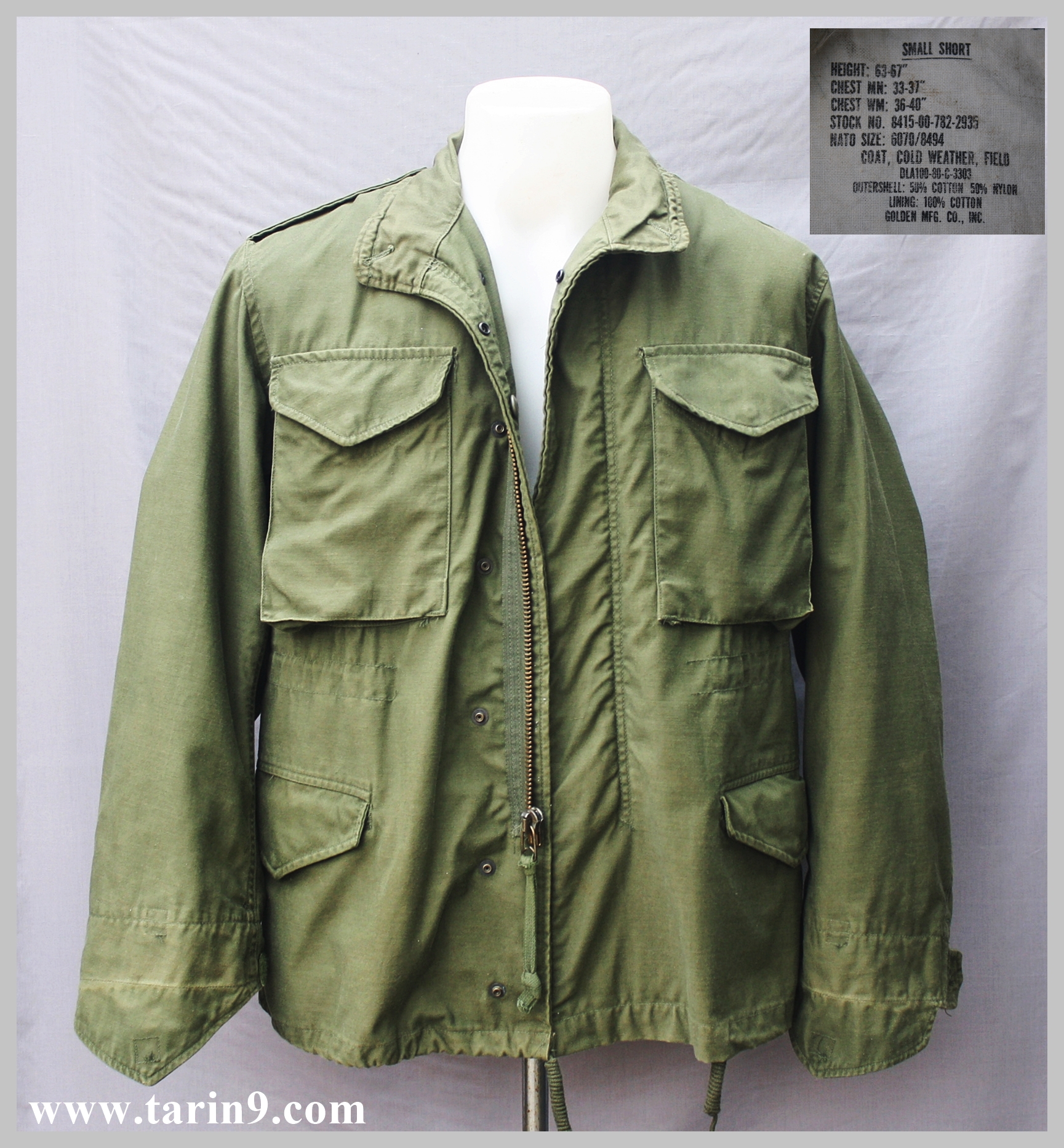 ขายแล้ว เสื้อทหาร M65 Small Short 1980