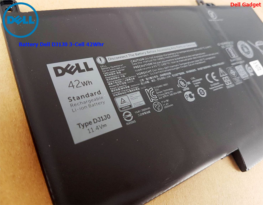 Battery Dell Latitude 7280 , 7290 แท้ ราคาพิเศษ DJ1J0 42Wh แบตเตอรี่ Dell 7280 , แบตเตอรี่ Dell 7290 รับประกันศูนย์ Dell Thailand