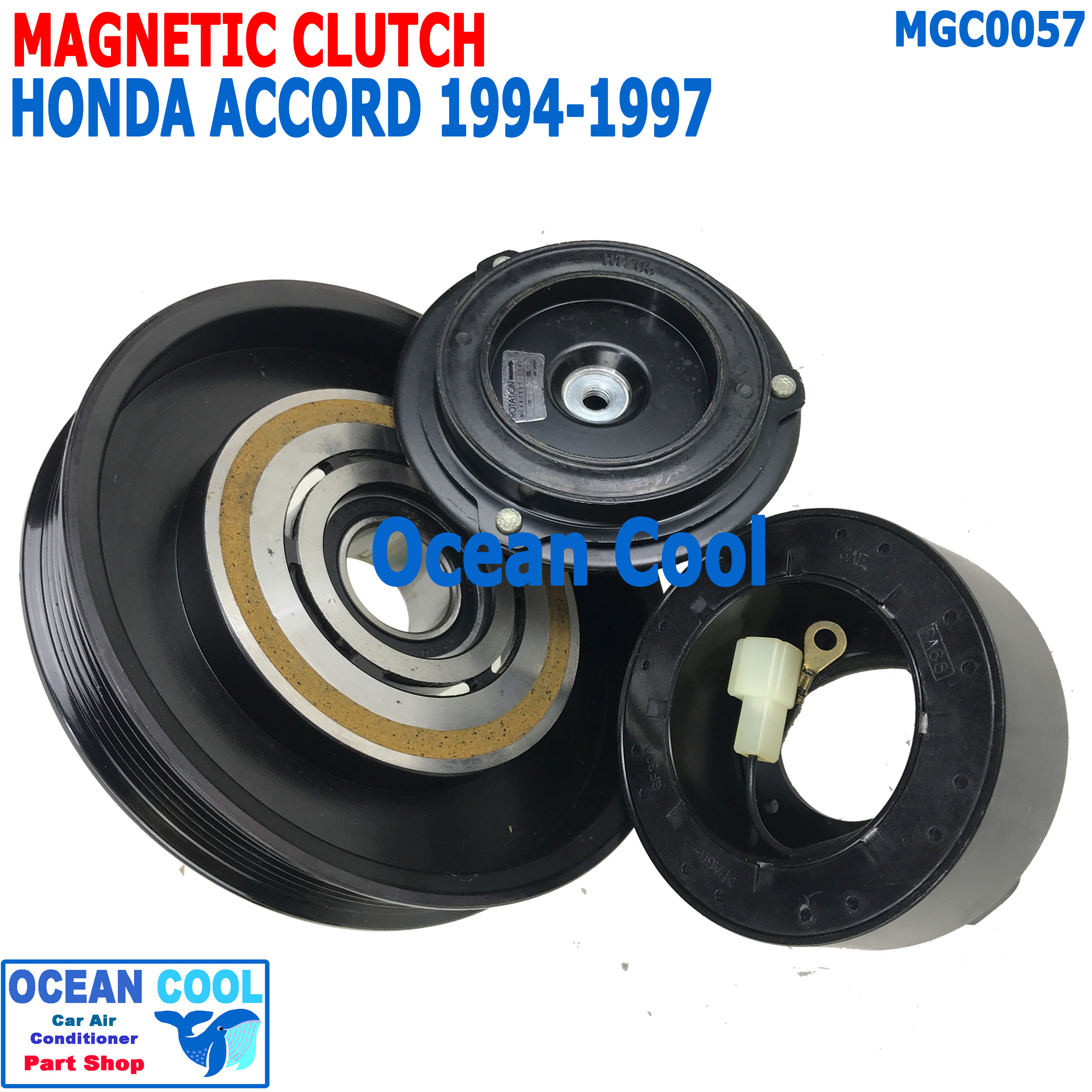 คลัชคอมแอร์ ฮอนด้า แอคคอร์ด 1994 - 1997 MGC0057 6PK Compressor Clutch Honda ACCORD ชุดหน้าคลัชคอมแอร์ อะไหล่ แอร์ รถยนต์ 1995 1996