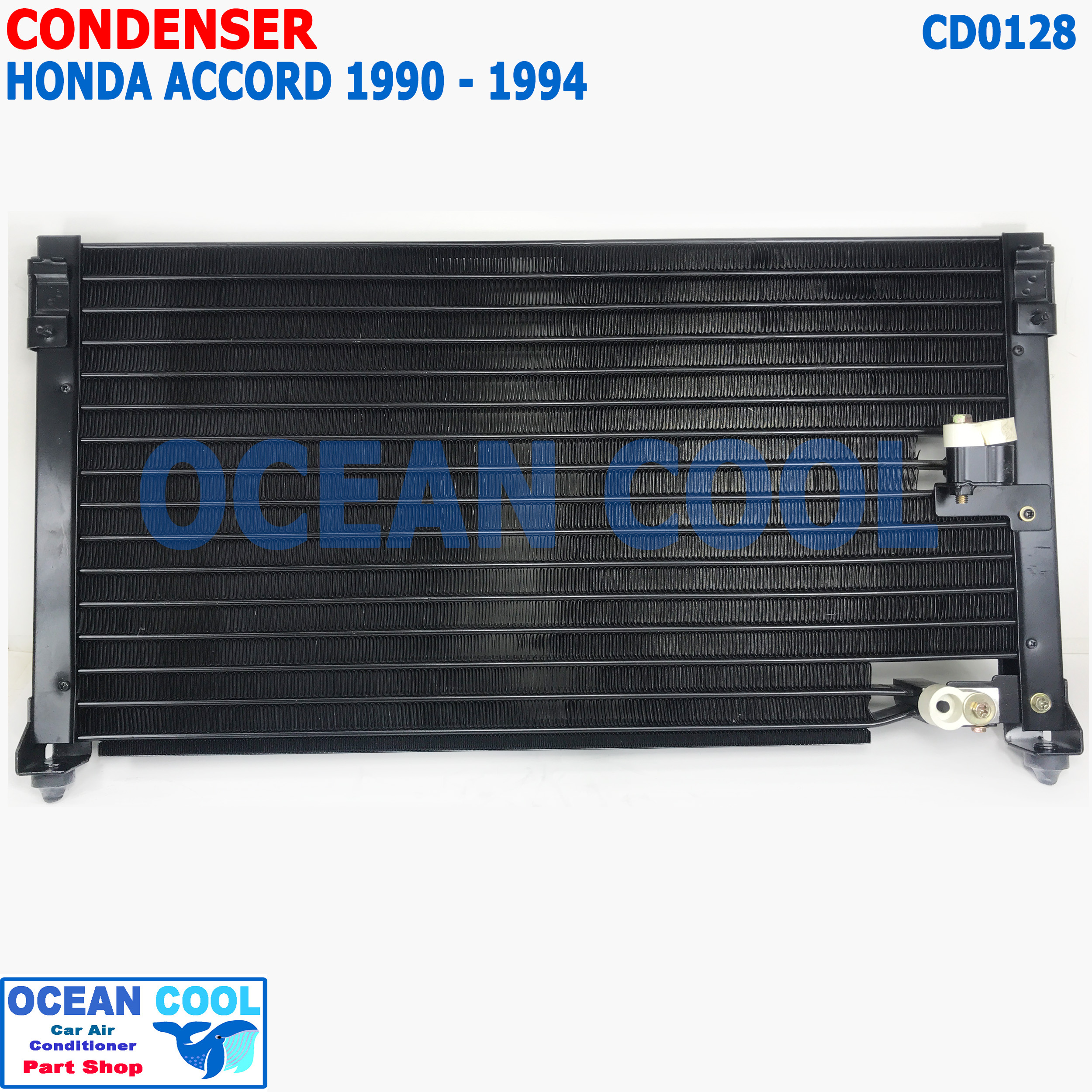 แผงแอร์ ฮอนด้า แอคคอร์ด 1990 - 1994 ตาเพชร CD0128 CONDENSER FOR HONDA ACCORD G4 แผงคอนเดนเซอร์ รังผึ้งแอร์ คอยล์ร้อน ตาเพชร ไฟท้ายยาว - สั้น