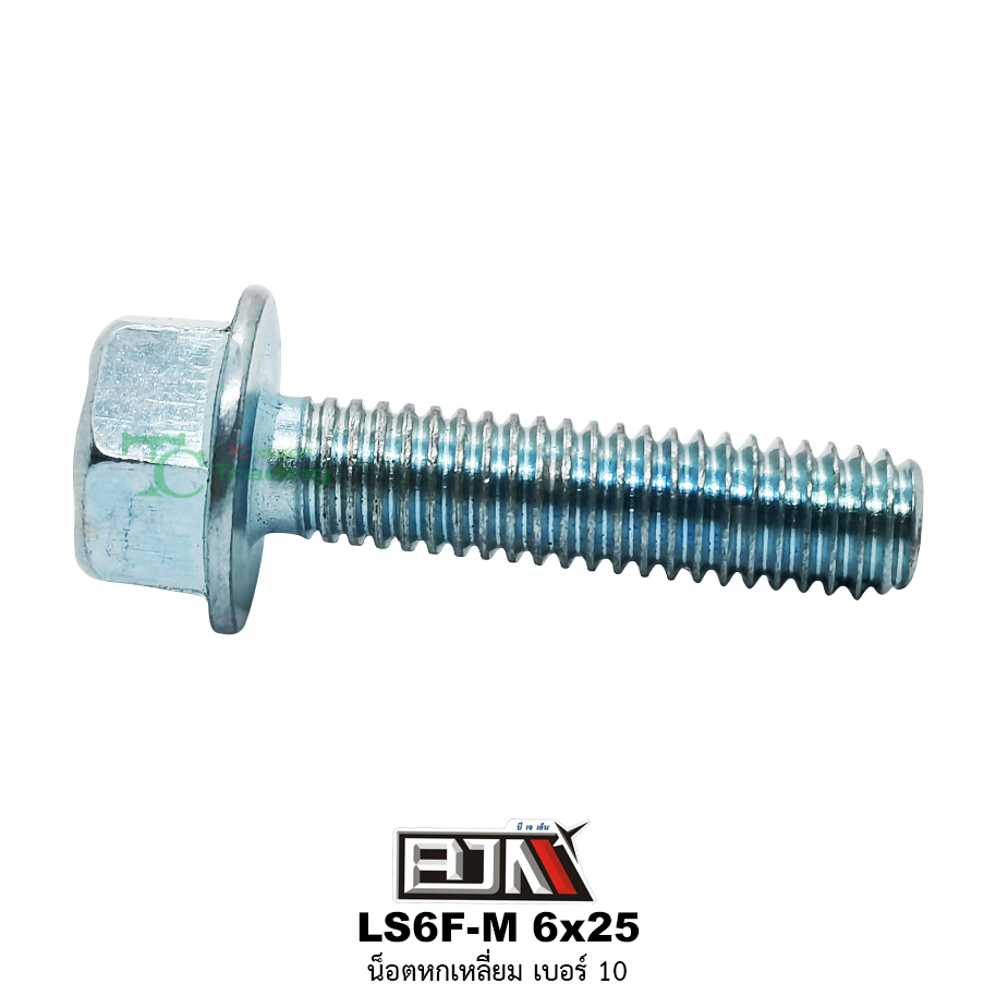 LS6F-M 6x25 น็อตหกเหลี่ยมเบอร์ 10 ( 1 ถุงมี 50 ตัว )