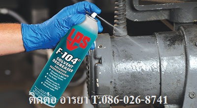 F 104 SOLVENT DEGREASER น้ำยาทำความสะอาดคราบน้ำมันจาระบี (สูตร)โซลเว้นท์ ทำความสะอาดคราบน้ำมันจาระบี ควบคุมการระเหยได้ ไม่มีกลิ่นฉุนจุดวาบไฟสูง 104 °F(40°C) ไม่เป็นสื่อไฟฟ้า 15 oz.425g รหัส 04920 5 gal รหัส 04905