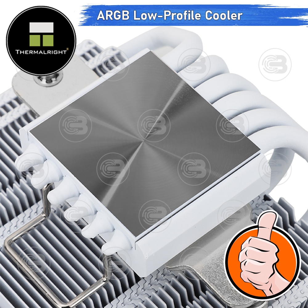 [CoolBlasterThai] Thermalright AXP120-X67 WHITE ARGB Low-Profile CPU Cooler with 6 Heatpipes (AM5/LGA1851 Ready) ประกัน 6 ปี