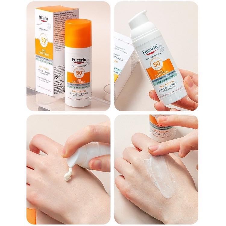 Eucerin Sun Gel-Creme Oil Control Dry Touch SPF 50+ 50ml. ครีมกันแดด ควบคุมความมัน